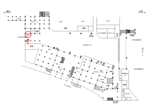 JR／上野駅／広小路口／№38駅看板・駅広告、位置図