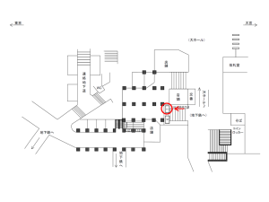 JR／上野駅／連絡地下道／№7駅看板・駅広告、位置図