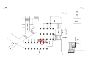JR／上野駅／連絡地下道／№12駅看板・駅広告、位置図
