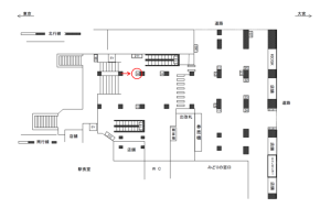 JR／御徒町駅／本屋口／№16駅看板・駅広告、位置図