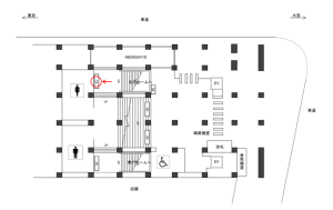 JR／御徒町駅／南口／№61駅看板・駅広告、位置図