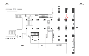 JR／御徒町駅／本屋口／№25駅看板・駅広告、位置図