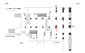 JR/御徒町駅/本屋口/№13駅看板・駅広告、位置図