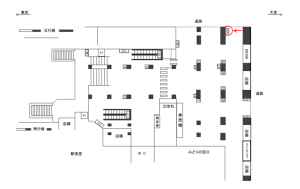 JR／御徒町駅／本屋口／№20駅看板・駅広告、位置図