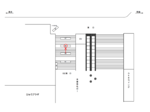 JR／大船駅／東口／№55駅看板・駅広告、位置図