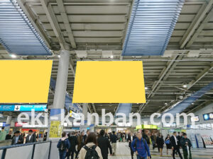 JR／品川駅／品川フラッグ（3枚掲載）14日間№14駅臨時広告・駅広告、写真3