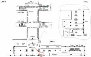 JR／錦糸町駅／デジタルサイネージ南口改札外№Ｓ01№01駅デジタルサイネージ・駅広告、位置図