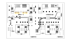 JR／東京駅／J・ADビジョン 東京駅新幹線南乗換口№AD駅デジタルサイネージ・駅広告、位置図