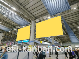 JR／品川駅／品川フラッグ（3枚掲載）14日間№14駅臨時広告・駅広告、写真2