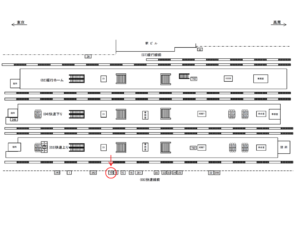 JR／三鷹駅／快速線前／№10駅看板・駅広告、位置図