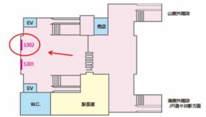 京成　酒々井駅／／№5302駅看板・駅広告、位置図