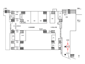 JR／大船駅／橋上本屋口／№90駅看板・駅広告、位置図