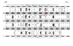 JR／赤羽駅／客貨ホーム／№9駅看板・駅広告、位置図