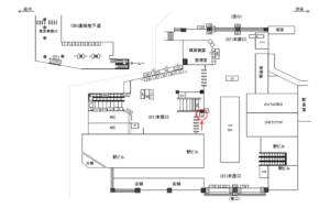JR／目黒駅／本屋口／№10駅看板・駅広告、位置図