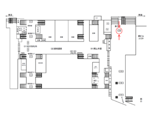 JR／大船駅／橋上本屋口／№119駅看板・駅広告、位置図