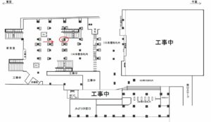 JR/新小岩駅/本屋改札内/№16駅看板・駅広告、位置図