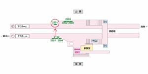 京成　西船駅／／№2201駅看板・駅広告、位置図