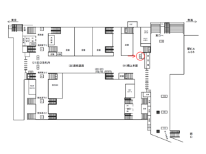 JR／大船駅／橋上本屋口／№117駅看板・駅広告、位置図