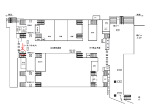 JR／大船駅／北口改札内／№399周辺案内図広告・駅広告、位置図