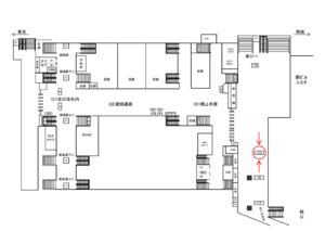 JR／大船駅／橋上本屋口／№118駅看板・駅広告、位置図