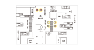 JR／大宮駅／J・ADビジョン 大宮駅中央改札 5週間№5駅デジタルサイネージ・駅広告、位置図