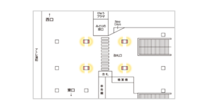 JR/浦和駅/J・ADビジョン 浦和駅改札口№AD駅デジタルサイネージ・駅広告、位置図