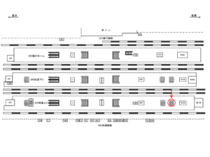JR／三鷹駅／快速上り№B05&B06№06駅看板・駅広告、位置図