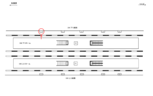 つくばエクスプレス／守谷駅／下り線側／№1駅看板・駅広告、位置図