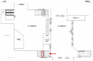 JR　五井駅／改札外階段／№2駅看板・駅広告、位置図