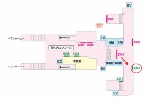 京成　小岩駅／／№5301駅看板・駅広告、位置図