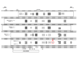 JR/大船駅/第1ホーム/№1駅看板・駅広告、位置図