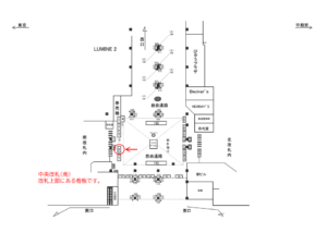 JR／大宮駅／自由通路／№148駅看板・駅広告、位置図