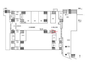 JR／大船駅／橋上本屋口／№114駅看板・駅広告、位置図