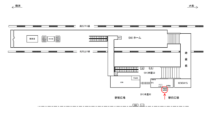 JR／根岸駅／本屋口／№707駅看板・駅広告、位置図
