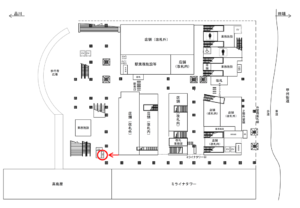 JR／新宿駅／新南口改札外／№110駅看板・駅広告、位置図