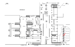 JR／立川駅／自由通路／№119駅看板・駅広告、位置図