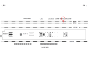 JR／目黒駅／外回り線側／№77駅看板・駅広告、位置図