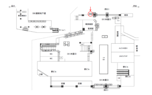 JR／目黒駅／本屋口／№110駅看板・駅広告、位置図