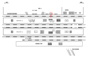 JR／国分寺駅／下り線前／№16駅看板・駅広告、位置図