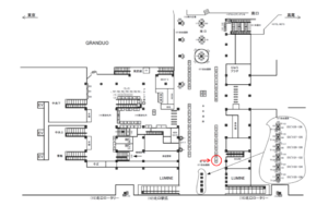 JR／立川駅／自由通路／№76駅看板・駅広告、位置図