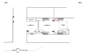 JR／国立駅／本屋改札口／№2駅看板・駅広告、位置図
