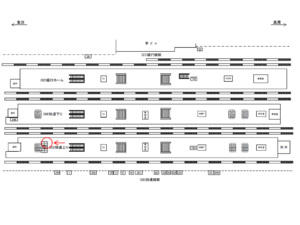 JR／三鷹駅／快速上り／№5駅看板・駅広告、位置図