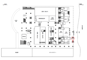 JR／新宿駅／新南口改札外／№3駅看板・駅広告、位置図