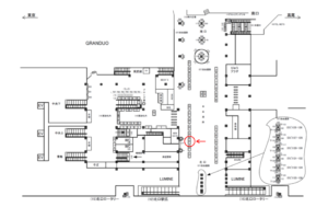 JR／立川駅／自由通路／№53駅看板・駅広告、位置図