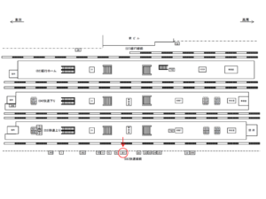 JR／三鷹駅／快速線前／№301駅看板・駅広告、位置図