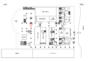 JR／新宿駅／新南口改札外／№107駅看板・駅広告、位置図