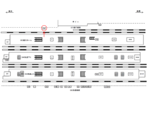 JR／三鷹駅／緩行線前／№26駅看板・駅広告、位置図