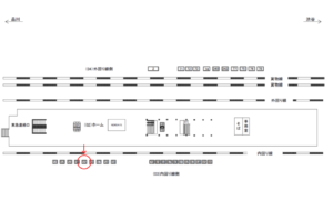 JR／目黒駅／内回り線側／№55駅看板・駅広告、位置図
