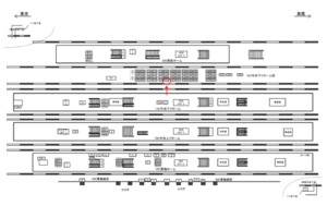 JR／立川駅／中央下りホーム前／№123駅看板・駅広告、位置図