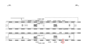 JR／武蔵小金井駅／高架上り線前／№108駅看板・駅広告、位置図
